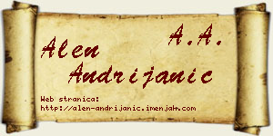 Alen Andrijanić vizit kartica